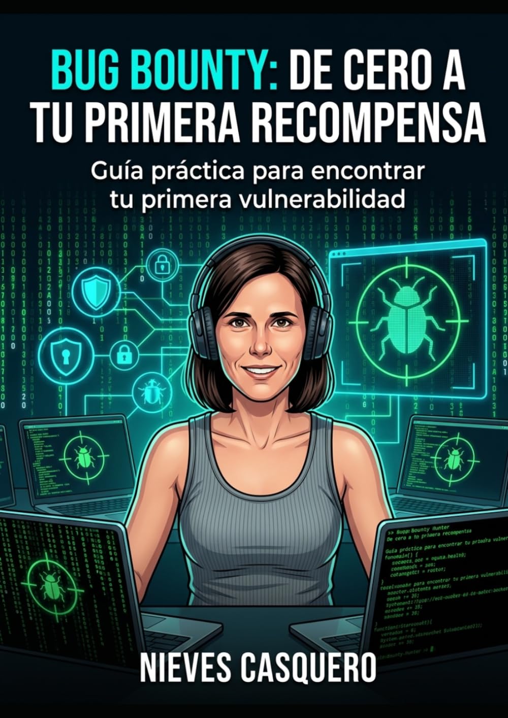 Portada del libro Bug Bounty: De Cero a Tu Primera Recompensa, de Nieves Casquero